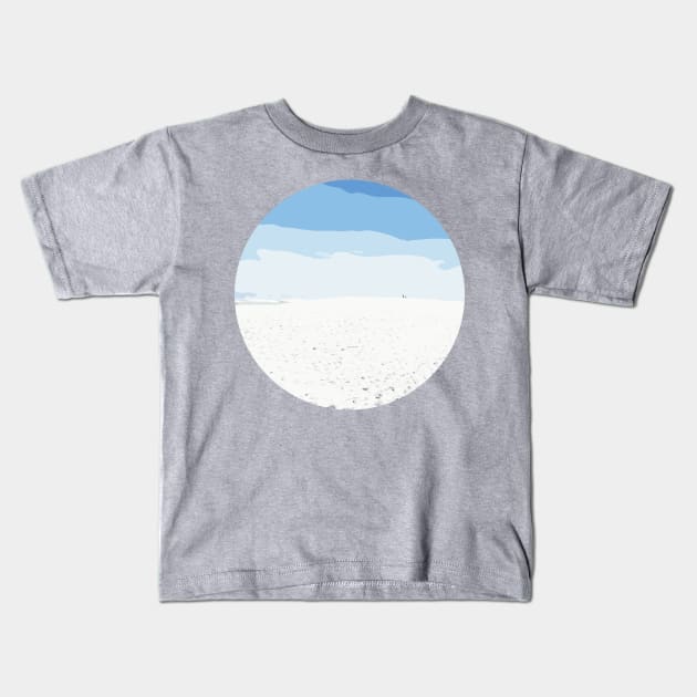 Blue Skies White Sand Kids T-Shirt by Lucy
